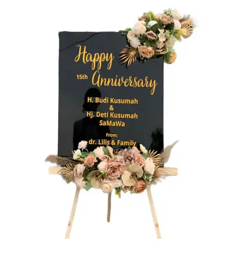 Papan Bunga Akrilik Muka Kuning